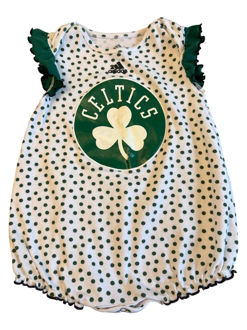 Adidas Boston Celtics Baby Girl Ruffle Romper 24M